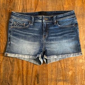 Buckle Black Jean Shorts